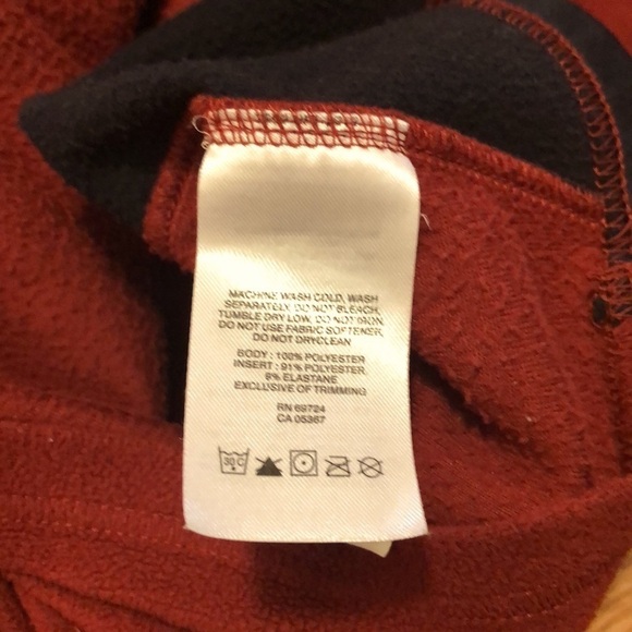 Columbia red quarter zip fleece pullover jacket. L - Picture 5 of 8